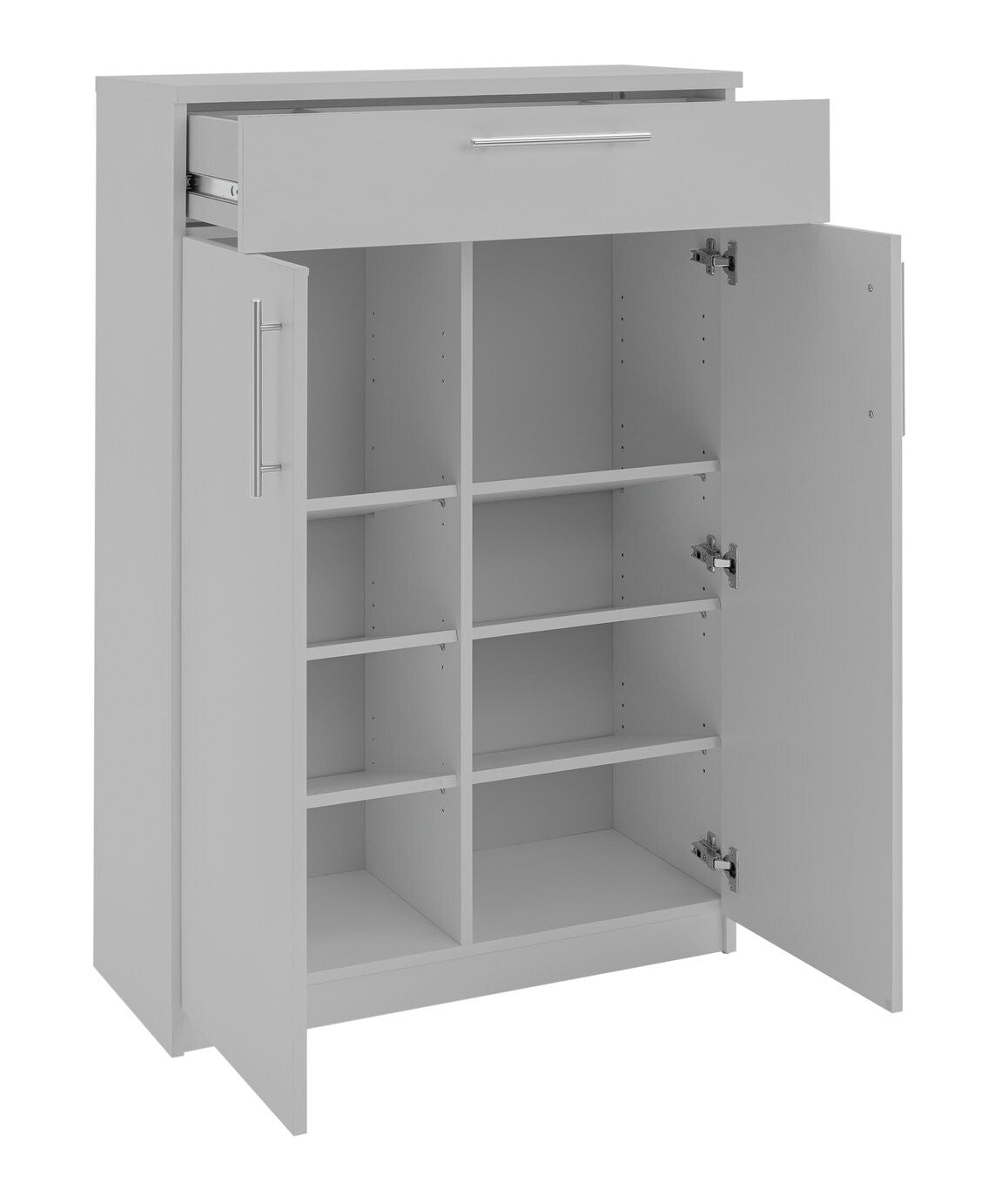 Brisbane 2 Door Shoe Storage Cabinet - Grey