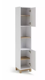 Zander Tallboy White | Tall Storage Cabinet Furniture Unit