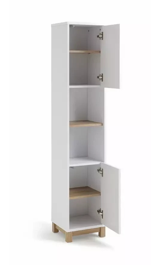 Zander Tallboy White | Tall Storage Cabinet Furniture Unit