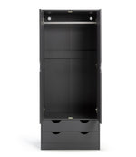 Pagnell 2 Door 2 Drawer Wardrobe - Grey | compact wardrobe
