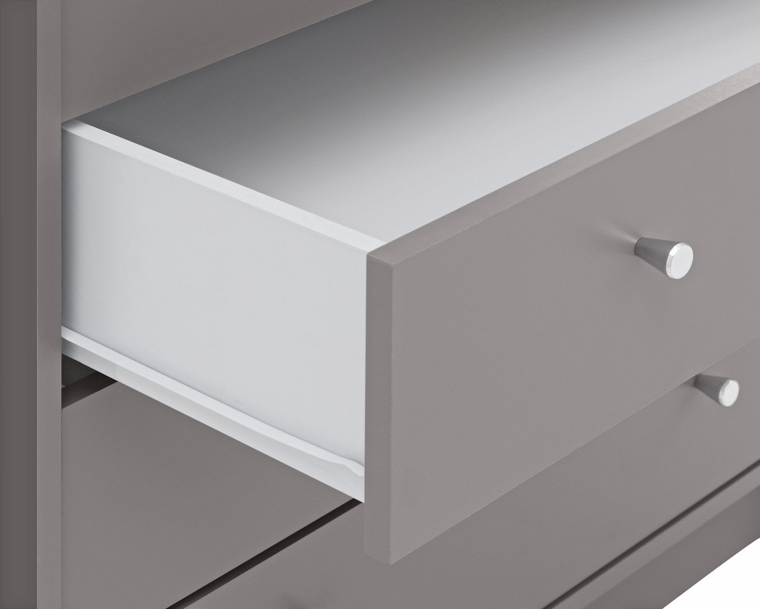 Home Malibu 2 Door 3 Drawer Mirror Wardrobe - Grey | mirrored wardrobe