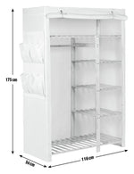 Home Covered Double Wardrobe - Cream | Fabric Covered Wardrobe