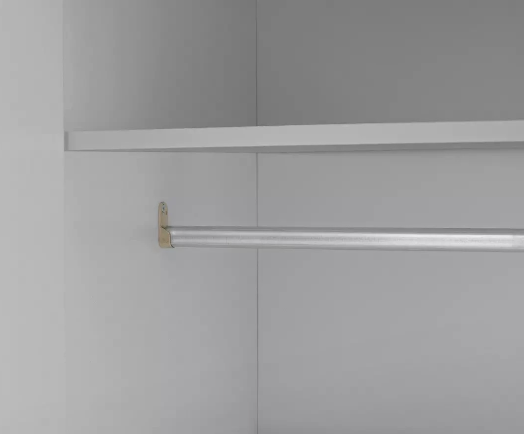 Home Malibu 3 Door 4 Drawer Mirror Wardrobe - Grey | Modern Bedroom Storage