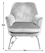 Celine Velvet Accent Chair - Green | Vibrant Color Accent