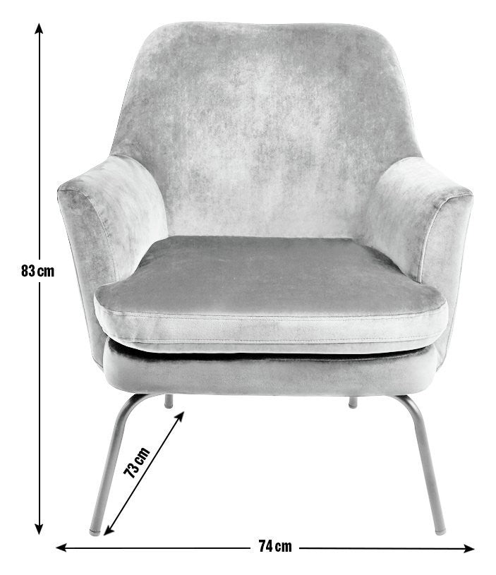 Celine Velvet Accent Chair - Green | Vibrant Color Accent