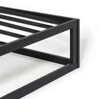 Platform Double Metal Bed Frame - Black | Bedroom Furniture for Teen or Guest Ro
