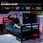 X Rocker BaseCamp TV and Gaming Bed Frame - Black