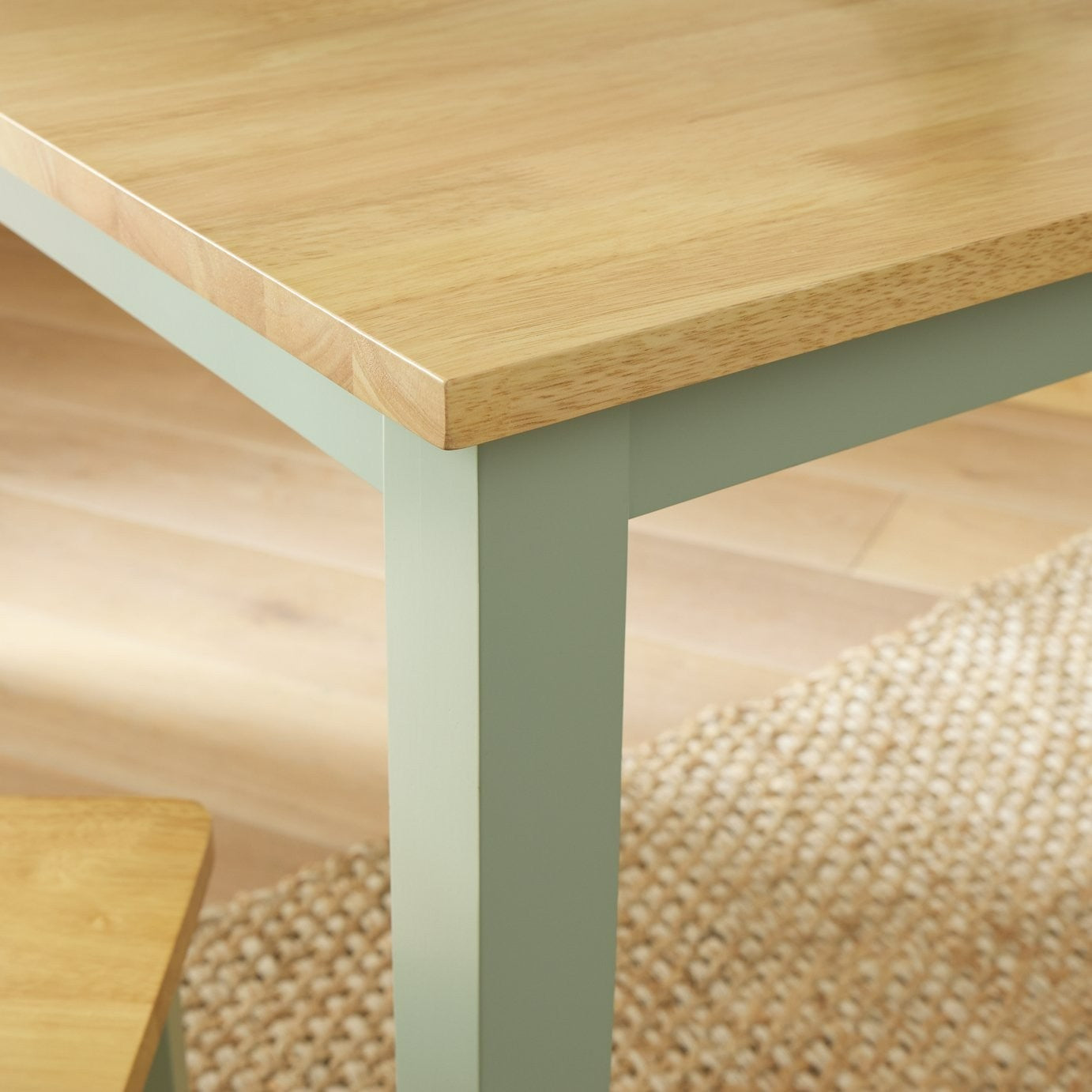 Home Chicago Wooden 4 Seater Dining Table - Sage | Stylish Kitchen Setting