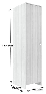Seville 2 Piece 1 Door Wardrobe Set - Anthracite ( B Grade 40117 - 40120 )