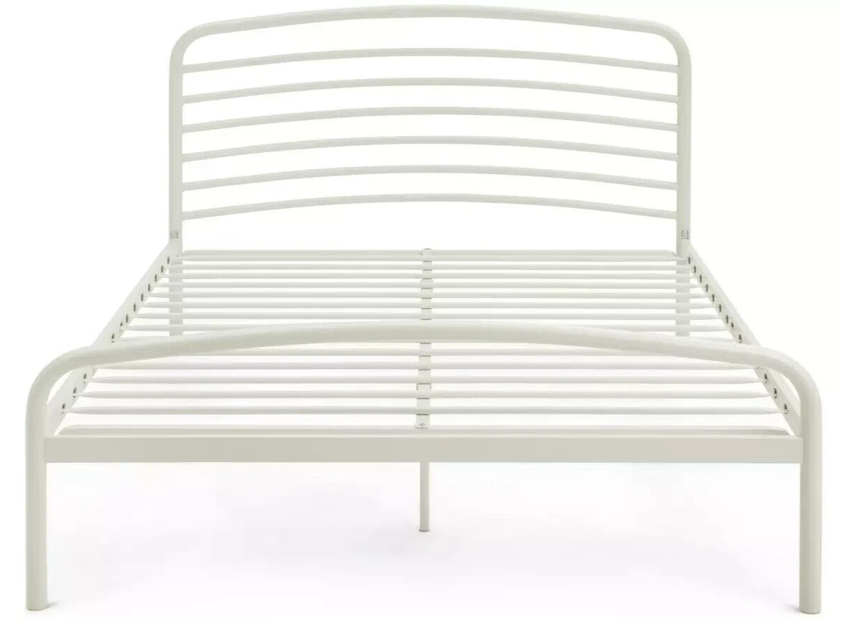 Jubilee Double Metal Bed Frame - Off White