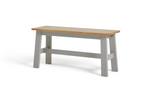 Chicago Solid Wood Table Bench & 2 Grey Chairs