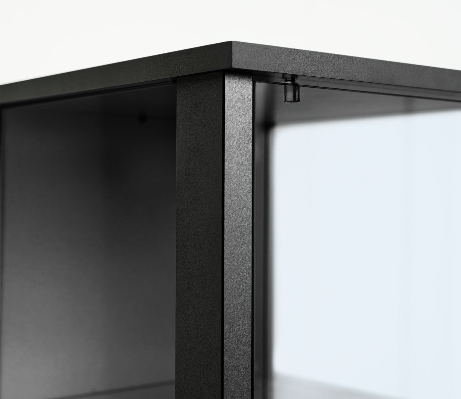 Home 4 Shelf 1 Door Display Cabinet - Black | Minimalist Interior Look