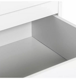 Home Jenson 2 Drawer Bedside Table - White Gloss | Bedroom Storage Nightstand