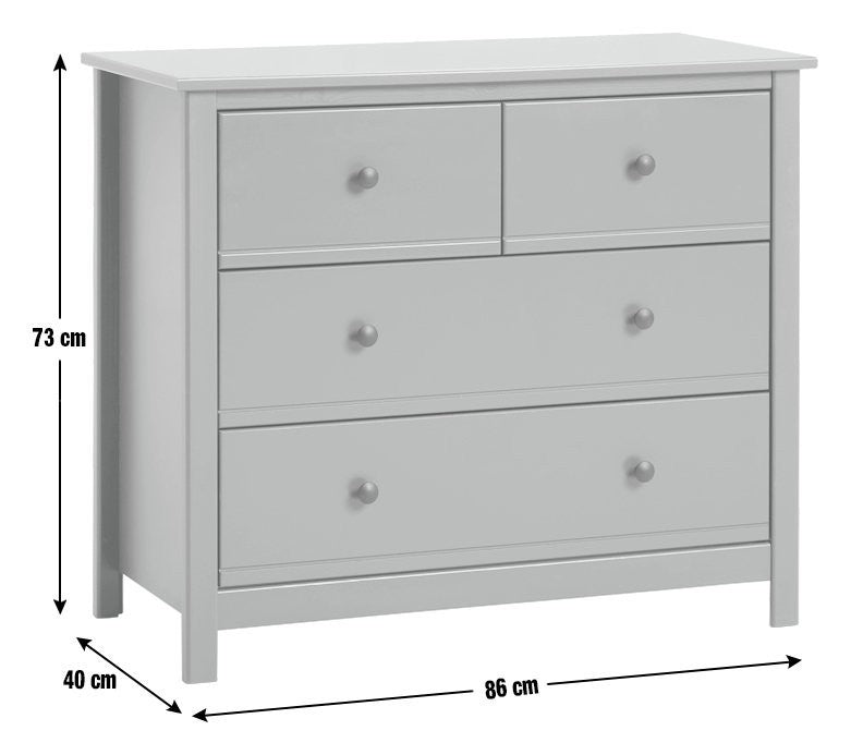 Brooklyn 4 Drawer Chest - Green | Kids or adults bedroom dresser