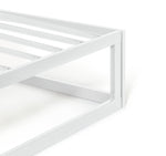 Home Platform Small Double Metal Bed Frame - White