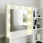 GFW Eva 2 Drawer Dressing Table With Stool - White | White vanity table