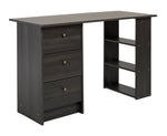 Malibu 3 Drawer Office Desk - Black & Brown ( B Grade 25683 )