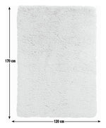 Airmaster Plain Silver Shaggy Rug - 170x120cm