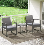 Cento 2 Seater Rattan Effect Garden Bistro Set