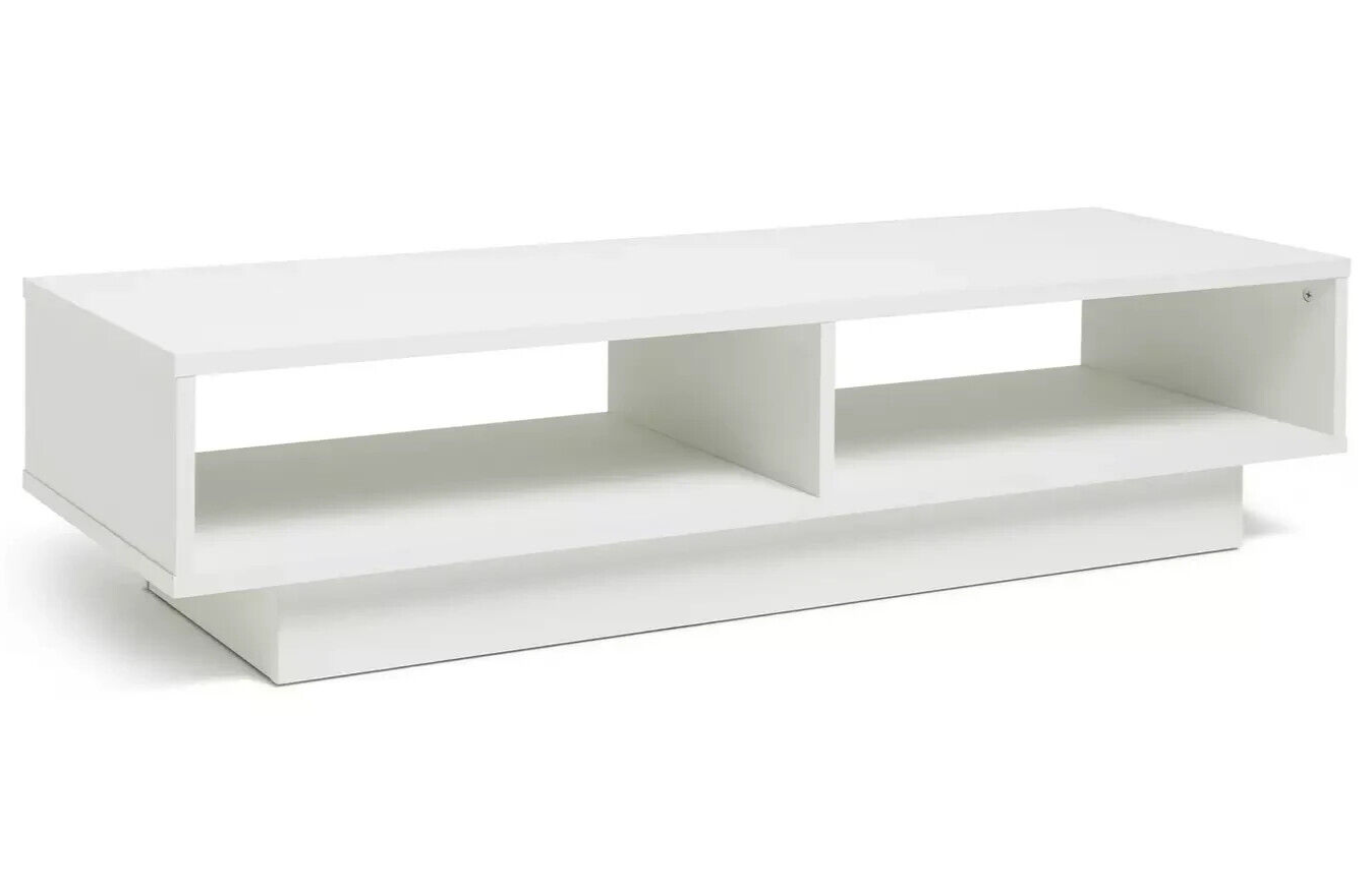 Home Cubes Large TV Unit White | Modern Media Cabinet Living Room Entertainment