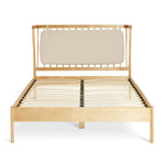 Hugh Wooden Kingsize Bed - Light Wood | Comfort Retro Look Bed