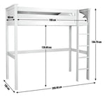 Brooklyn High Sleeper Bed Frame - Grey | Space Saving Design