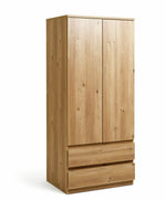 Home Jenson 2 Door 2 Drawer Wardrobe - New Oak | Warm Natural Aesthetic