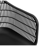 Serpa Set of 2 Plastic Garden Chairs - Black