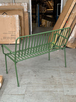 Indu 2 Seater Metal Garden Bench - Green (S)