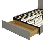 Home Pandora Double Drawer Storage Bed Frame - Grey | Space-saving bed, storage