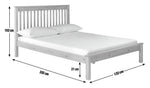 Aspley Small Double Wooden Bed Frame - Oak Stain