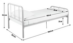 Charlie Single Metal Bed Frame - Green
