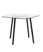 Elsie Black Dining Table & 4 Tan Chairs | Modern Dining Room Set Furniture