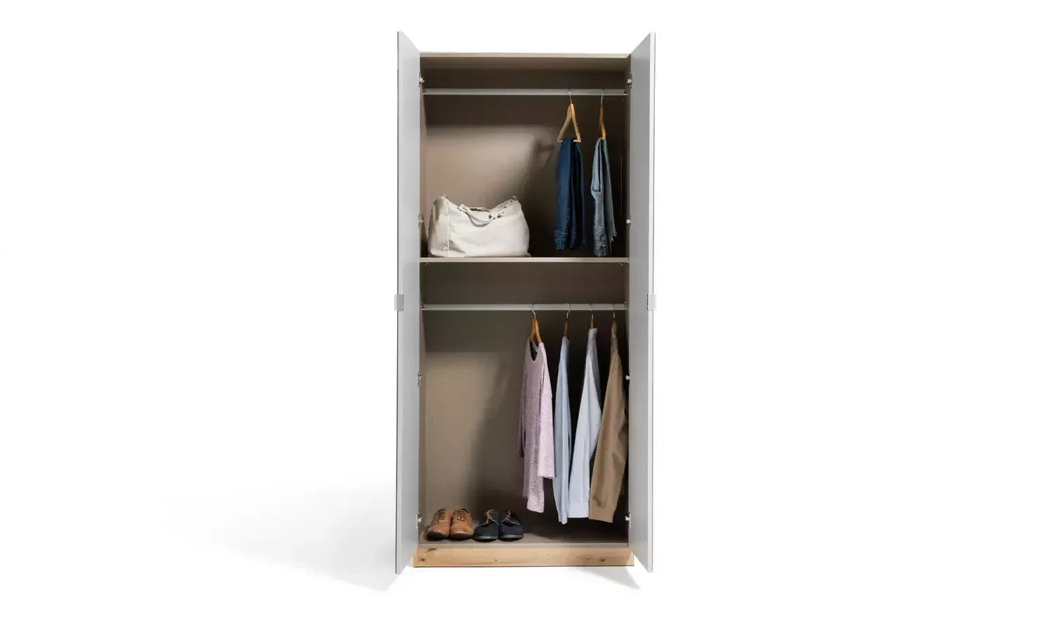Munich 2 Door Mirror Wardrobe - Oak Effect | Modernity Style Walk-In Closet