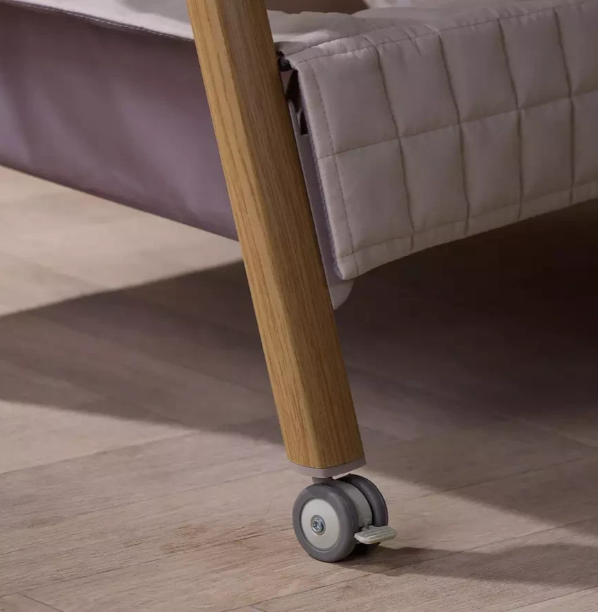 Tutti Bambini CoZee Sense Bedside Crib Sand | Baby Bedside Sleeper Crib