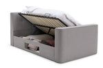 Home Jakob Kingsize TV Ottoman Bed Frame - Grey | High End Bedroom Comfort