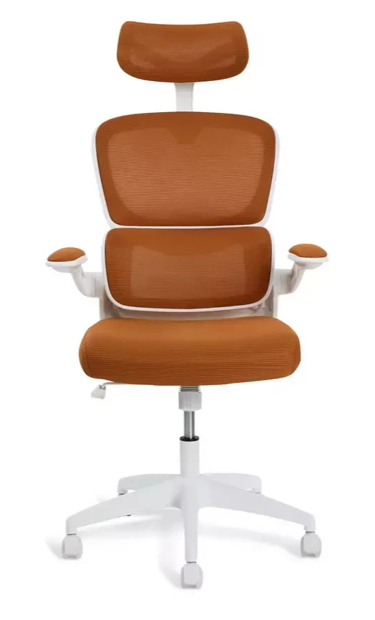 Oxley Mesh Plastic Chair Orange | Modern Dining Kitchen Garden Chair Furniture