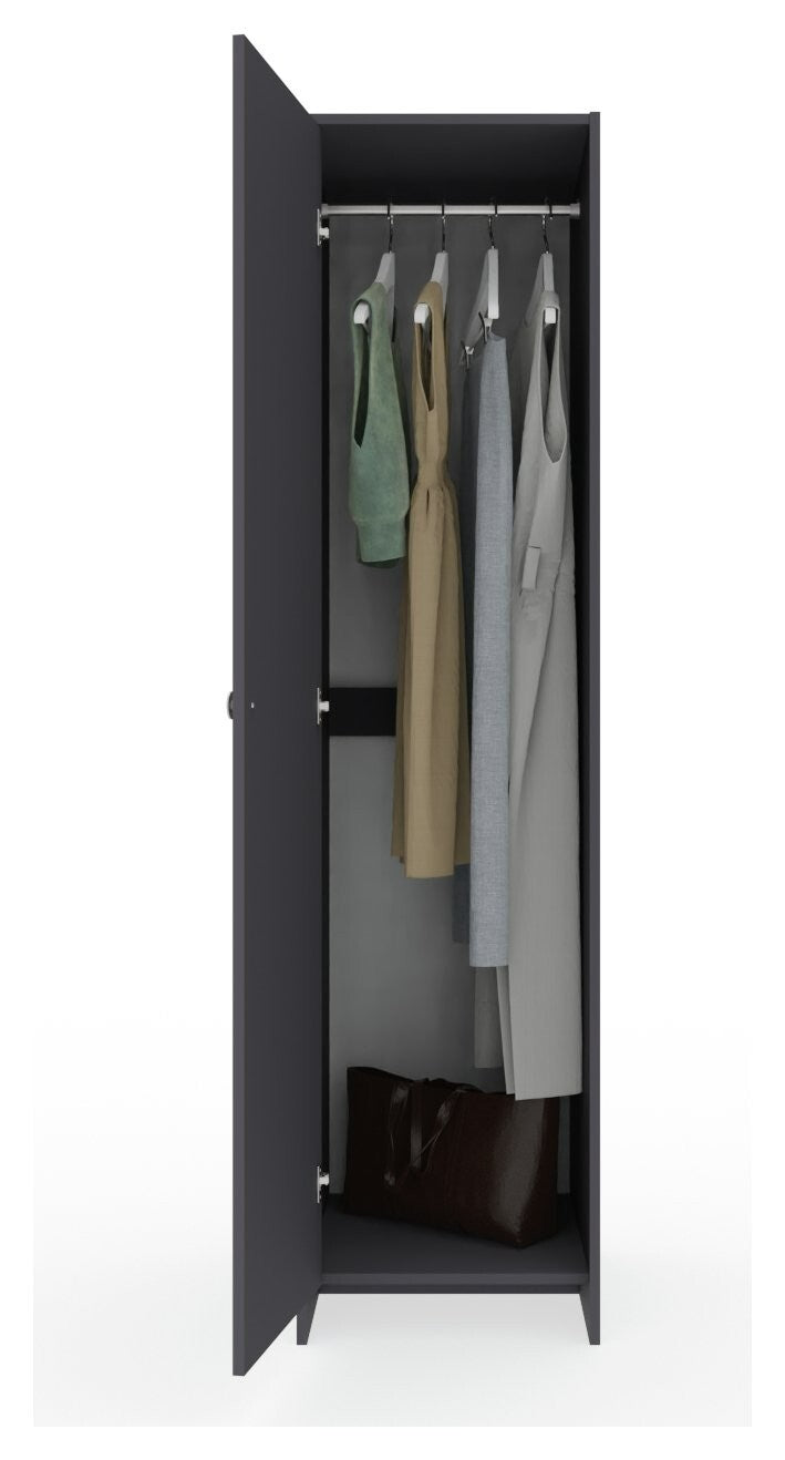 Seville 1 Door Wardrobe - Anthracite ( B Grade )