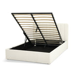 Home Pandora Double End Lift Ottoman Bed - White | Luxury Bedroom Upgrade