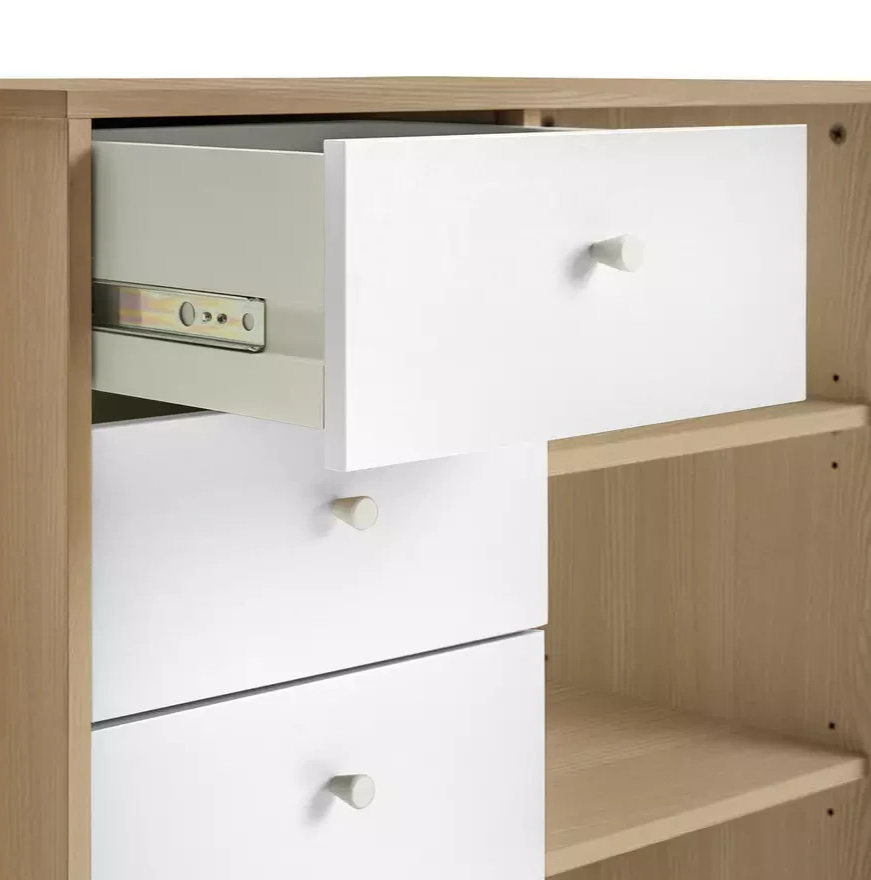 Home Kids Malibu 6 Drawer Chest White & Oak | Children’s Bedroom Storage Unit