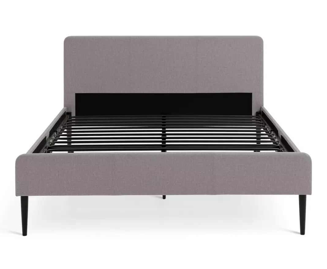 Kristopher Double Fabric Bed Frame - Grey | Bedroom Furniture for Sleep