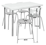 Habitat Zayn Wood Effect Dining Table & 4 Black Chairs | Modern Kitchen Dining
