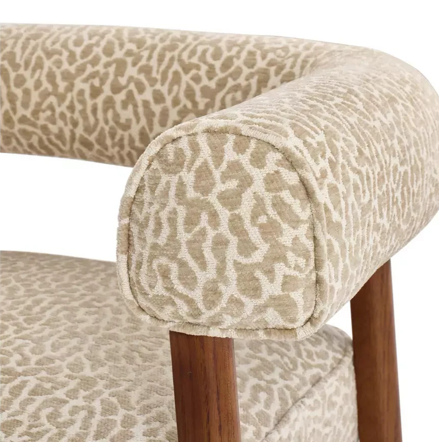 Elio Fabric Armchair Leopard Print | Accent Living Room Chair