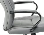 Faux Leather Gaming Chair Grey | Adjustable Swivel Tilt PC Ergonomic Comfort