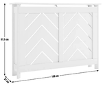 Chevron Small Radiator Cover - White ( B Grade )