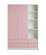 Home Kids Malibu 2 Door 4 Drawer Wardrobe - Pink | Childrens Bedroom Storage