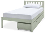 Kids Ronnie Single Bed with Drawers - Green