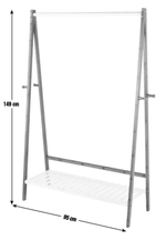 Belvoir Clothes Rail with Shelf - Bamboo & White