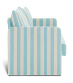 Dixon Fabric 2 Seater Sofa in a Box - Blue & White | Two seat couch