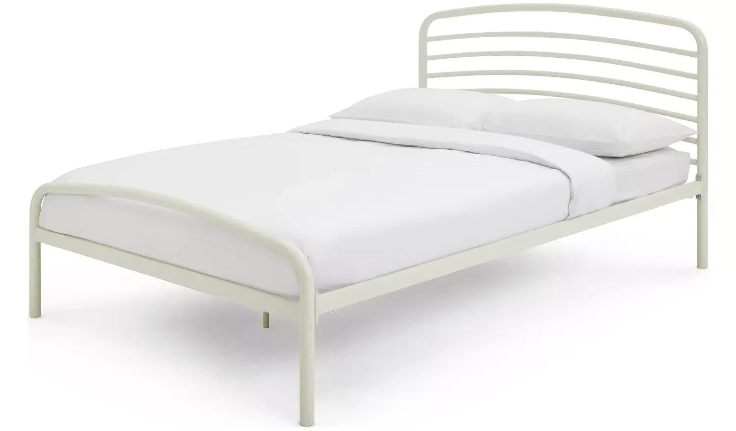Jubilee Double Metal Bed Frame - Off White | Cream Metal Bed Frame Classic Style